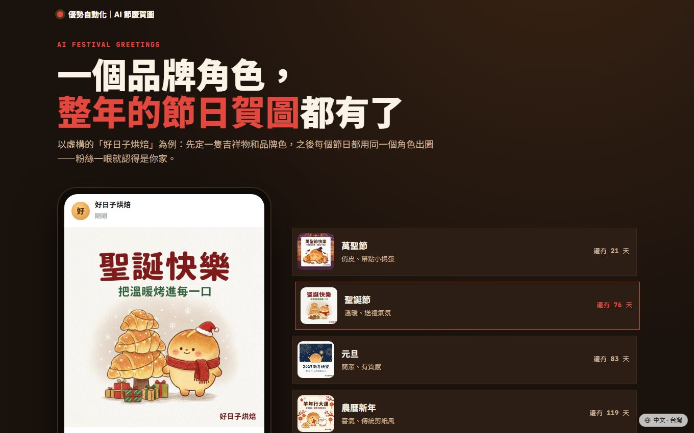 AI 節慶賀圖示範